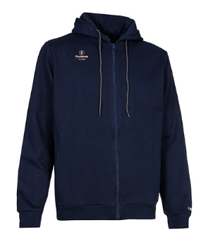 Hoodie met lange rits navy met KSCW logo